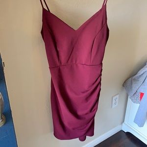 Burgundy cocktail dress